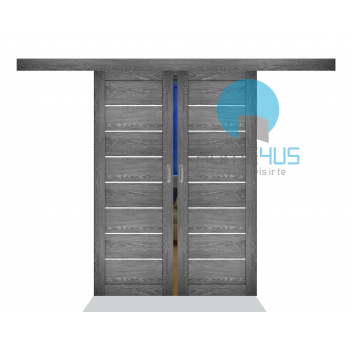 Раздвижная дверь с ПВХ покрытием P-01 Grafīts 2X Раздвижная дверь с ПВХ покрытием P-01 Grafīts 2X