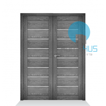 Двойная дверь с ПВХ покрытием P-01 Grafīts