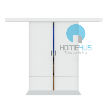 Крашенная Раздвижная дверь Quattro White 2X