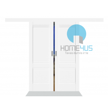 Bīdāmās Durvis ar PVC pārklājumu Perla Due White 2X