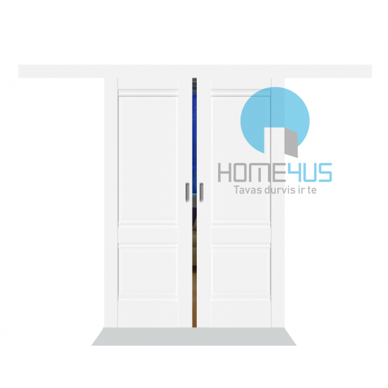 Bīdāmās Durvis ar PVC pārklājumu Perla Due White 2X