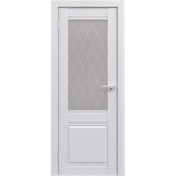 Межкомнатная дверь Perla DUE White, glass